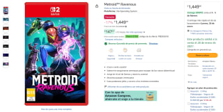 Metroid Ravenous para Nintendo Switch 2 por $1,349 en Amazon