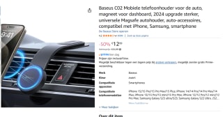 Baseus C02 Mobiele telefoonhouder voor €12,99 bij Amazon