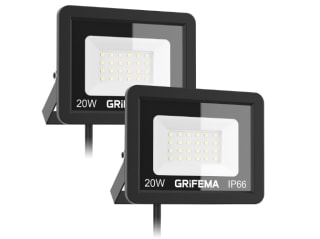 2PCS de Projecteur LED GRIFEMA Extérieur 20W 24 LEDs 2200LM IP66 Étanche à 12,90€