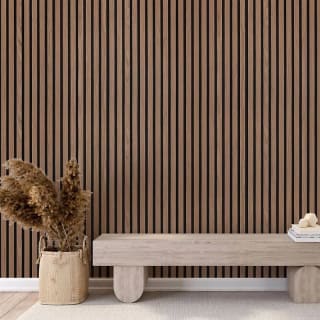 TRIVO Acoustic Slat Panel - 600mm x 2400mm (Walnut / Black Oak / Dark Grey Oak) - Sol