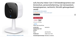 Eufy Indoor Cam C120 voor €Indoor Cam C120 bij Amazon