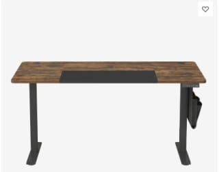 Bureau Gaming en Forme de L Marron, étagères rangement, port de Charge USB à 79,99€