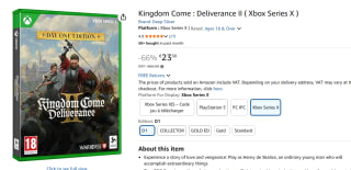 Kingdom Come Deliverance 2: Day One Edition voor €23,50 bij Amazon