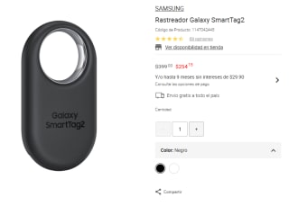 Rastreador Galaxy SmartTag2 por $254 | Oferta Liverpool