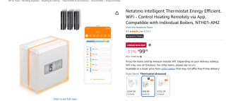 Netatmo Intelligente WiFi Thermostaat NTH01-AMZ bij Amazon voor 99,99€