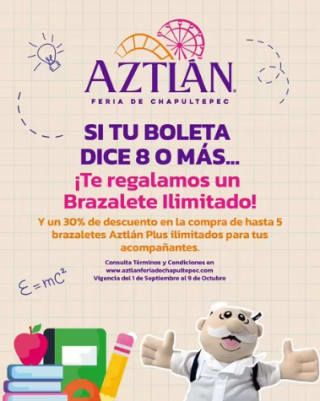 Brazalete Ilimitado en Aztlán Chapultepec si sacaste más de 8