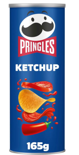 Pringles Ketchup | Aperitivo salado Sabor Ketchup | Tubo | 165g por 1.46€