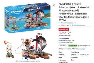 PLAYMOBIL | Pirates | Schattermijn op piratenvlot voor €10,25 met Amazon prime