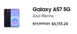 Smartwatch Samsung Galaxy A57 256GB por $6,155