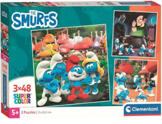 Clementoni - Puzzle Infantil 3X48 Piezas Square Smurfs, Puzzle Infantil por 5.99€