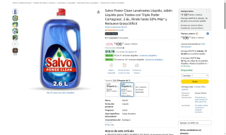 Salvo Power Clean Lavatrastes 2.6L por $106 | Oferta Amazon