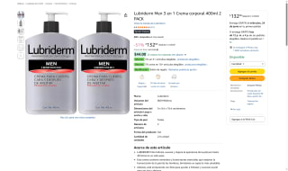 Crema Lubriderm Men 3 en 1 por $132 | Oferta Amazon