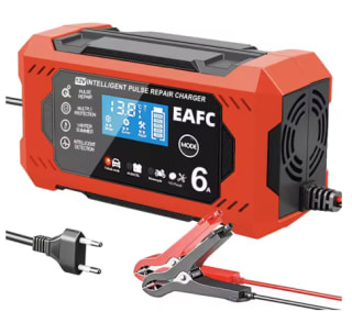 Cargador de batería de coche 6A, 12V, carga rápida inteligente por 9.94€