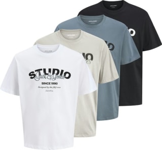 4-Pack Jack&Jones heten shirts voor €20 bij Bol