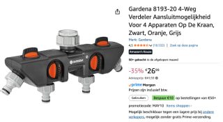 Gardena 4-weg waterverdeler voor €26,99 bij Amazon