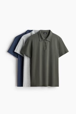 Lot de 3 polos H&M Slim Fit pour 24€ chez H&M