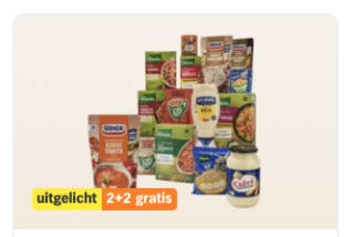2+2 gratis op Knorr, Unox-soepen en Hellmann's & Calvé-sauzen bij Albert Heijn