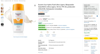Eucerin Sun Hydro Fluid Ultra Ligero 50 ml por $233 en Amazon