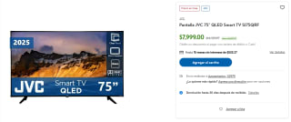 Pantalla JVC 75 QLED por $7,999 | Sam's Club