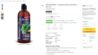 THE BOTANIST Champú Aceite de Romero 591ml por $61 en Amazon