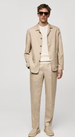 Linnen heren overhemd jasje voor €13,94 in de Mango outlet