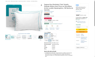 Almohada Sognare Nuo 2 Pack por $699 | Oferta Amazon