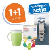 1+1 gratis op alle A-merk baby accessoires bij Trekpleister