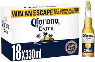 Corona Extra Lager Beer Bottles 18 x 330ml £10