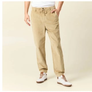 Pantalon jogger velours côtelé beige homme à 19,99€