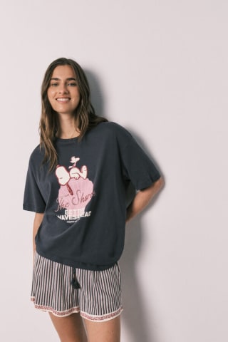 Pijama corto de algodón Snoopy por 11.04€.