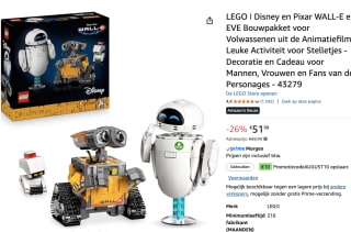 LEGO Disney en Pixar WALL-E en EVE bouwset 43279 voor €41,99 bij Amazon