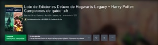 Ediciones Deluxe de Hogwarts Legacy + Harry Potter: Campeones de quidditch por $260