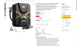 Compresor AstroAI para Neumáticos 12V por $399 | Oferta Amazon