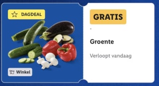 Gratis groente met de Lidl plus app