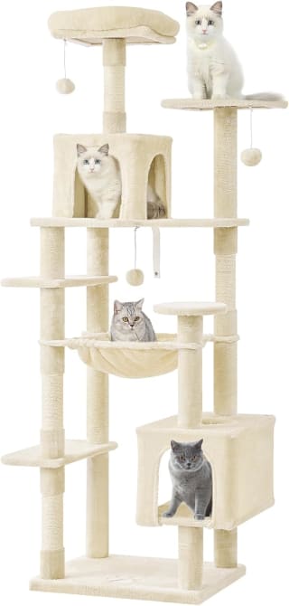 Árbol de gatos grande 173 cm con 2 plataformas y 3 cuevas por 39.99€