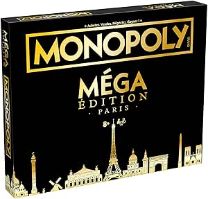 Jeu de Plateau Winning Moves Monopoly Mega Paris Gold en français à 32,49€