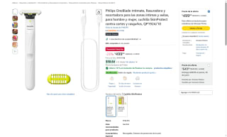 Philips OneBlade Intimate por $359 | Oferta Amazon (Access)