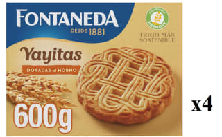 Pack de 4 LU YAYITAS Galletas doradas al horno caja 600 g por 10.01€