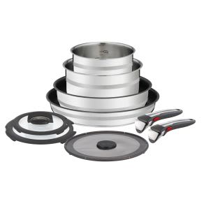 Tefal Ingenio Emotion L897SD74 13 Piece Pan Set - Stainless Steel - W/Code