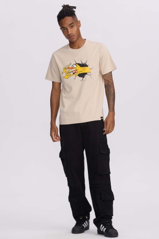 Polera Catdog 100% algodón, Beige Descuento $15.990 Disponible en HollyConcept.com