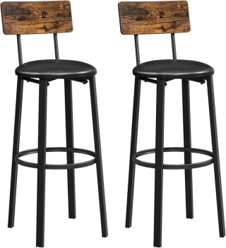 VASAGLE MLBC069B81 2 Taburetes Barra Marrón Rústico por $1,134 | Amazon