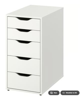 Caisson à tiroirs ALEX , blanc à 99,99€