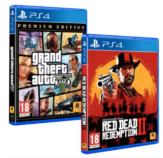 Pack 2 Juegos PS4 GTA V (Premium Ed.) + Red Dead Redemption 2 por 27.42€