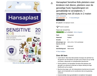 Hansaplast Sensitive Kids pleisters voor €2,29