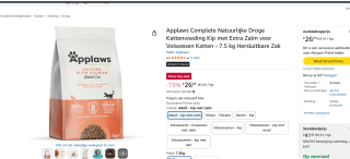 Applaws Kip & Zalm kattenvoer voor €26,69