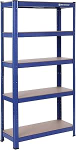 SONGMICS 5-Tier Shelving Unit, Set of 2 – 30 x 75 x 150cm GLR030E02 – Silver