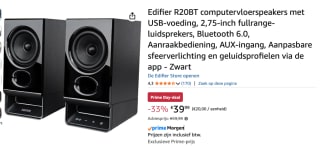 Edifier R20BT computervloerspeakers voor €39,99 met Amazon prime