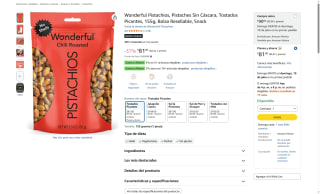 Wonderful Pistachios Tostados Picantes por $81 | Oferta Amazon
