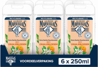 Le Petit Marseillais douchegel voordeelverpakking (6 x 250 ml) voor €7,59 bij Bol