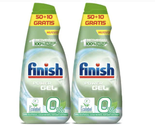 2 RECKITT finish power gel 0% detergente gel lavavajilla con certificado ecológico